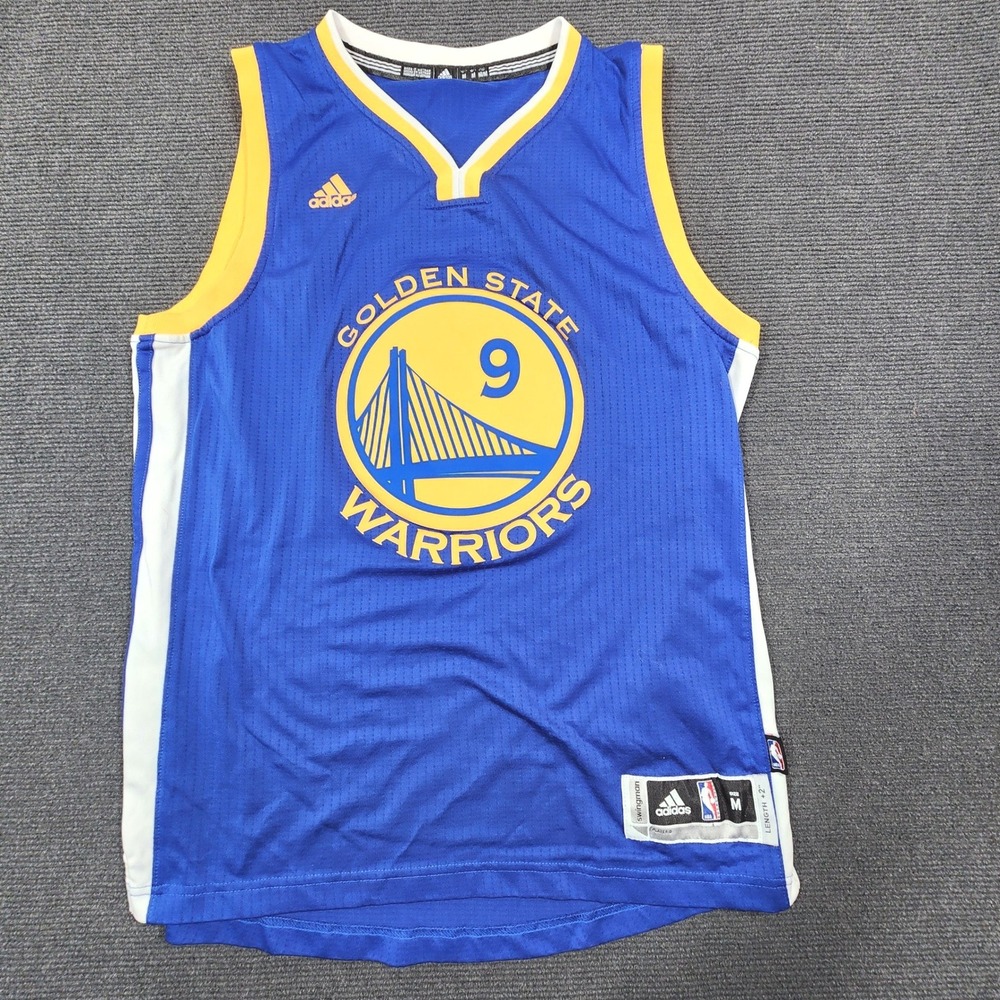 Adidas Golden State Warriors Jersey Mens Medium Blue Iguodala 9 Swingman NBA